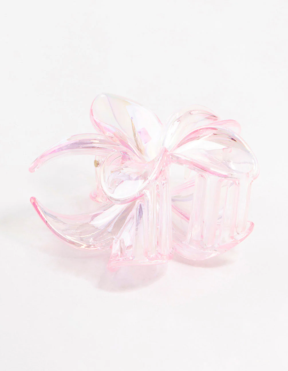 Pink Plastic Frangipani Claw Clip - Image 2