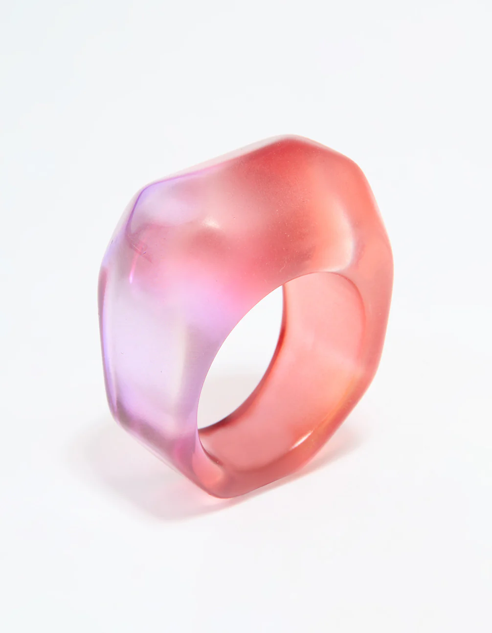 Pink & Purple Marbled Chunky Ring - Image 4