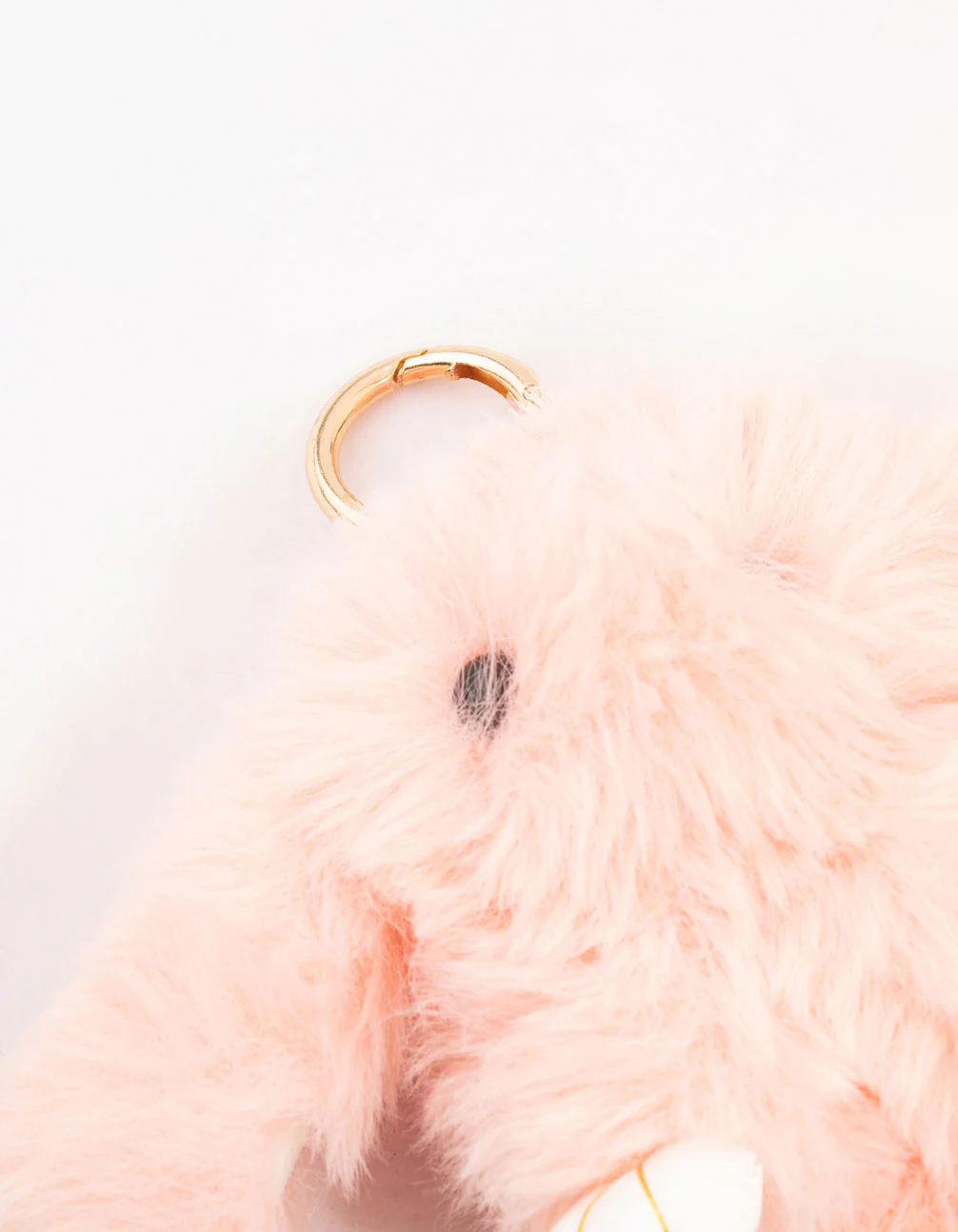 Pink Small Bunny Fabric Key Chain - Image 2