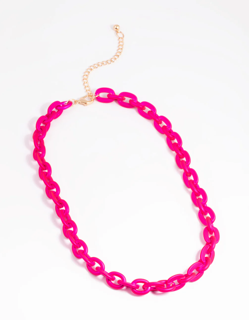 Matte Pink Chain Necklace - Image 3