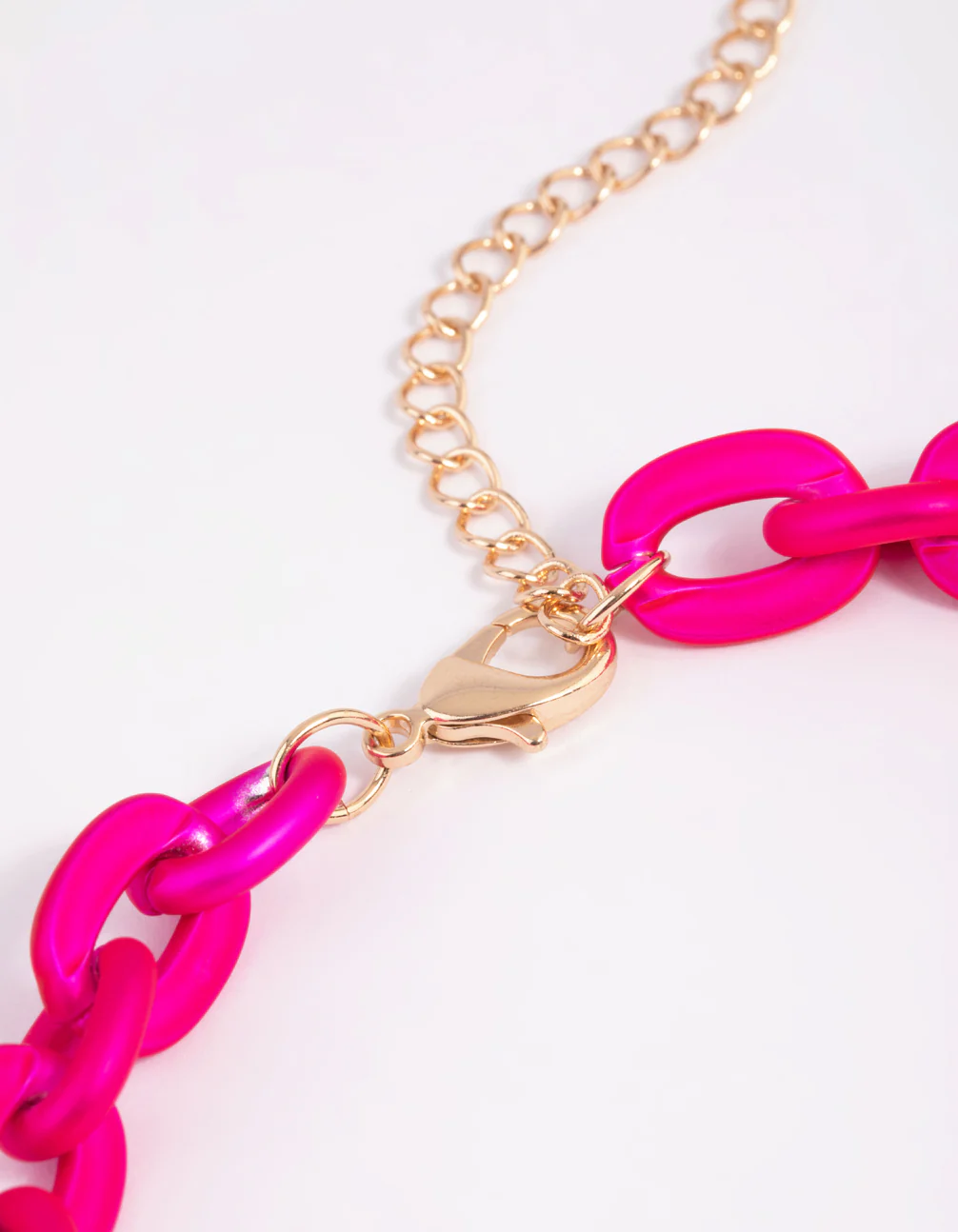 Matte Pink Chain Necklace - Image 4