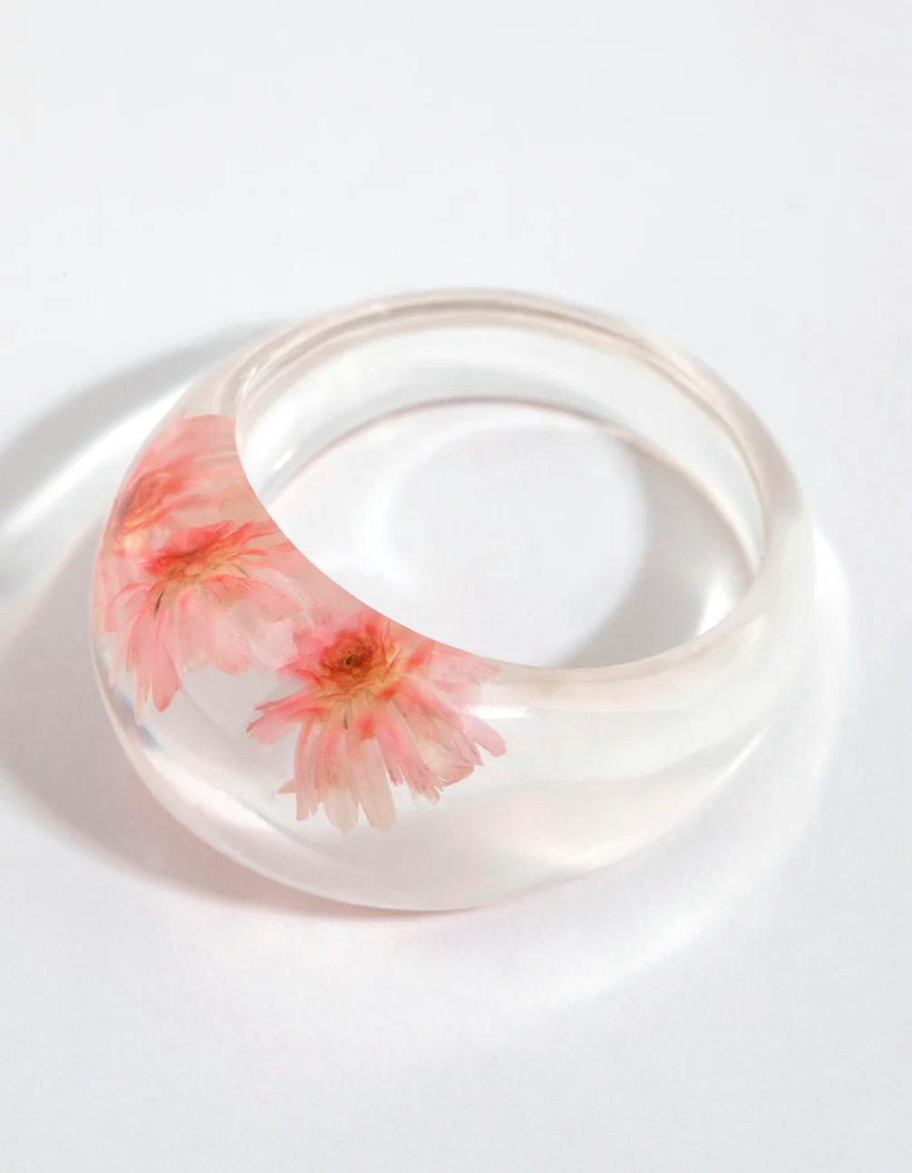 Pink Plastic Daisy Ring - Image 2