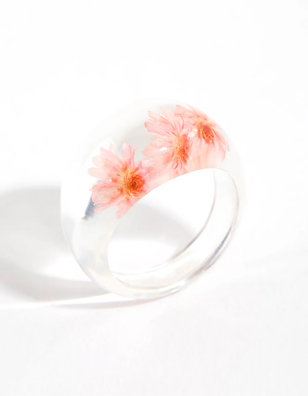 Pink Plastic Daisy Ring - Image 3