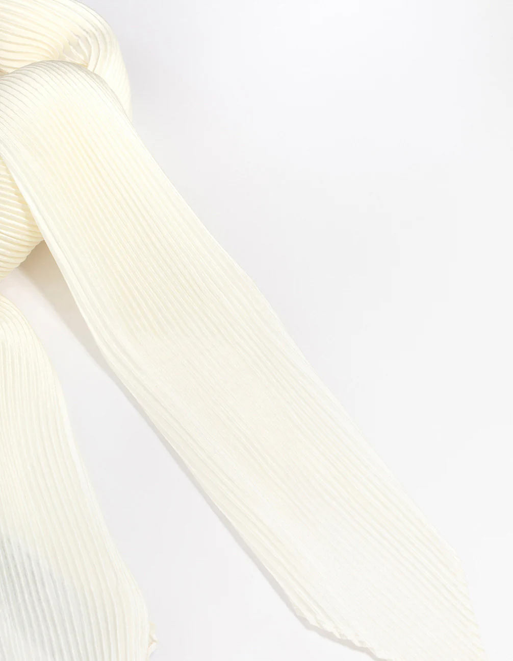 Pleated Satin Fabric Scarf - Image 3