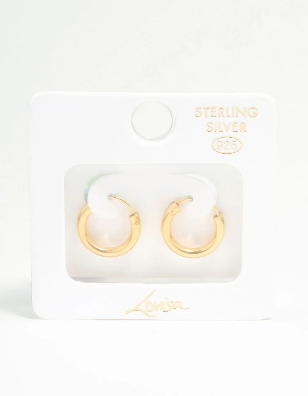 Gold Plated Sterling Silver Large Huggie Earrings - Image 5