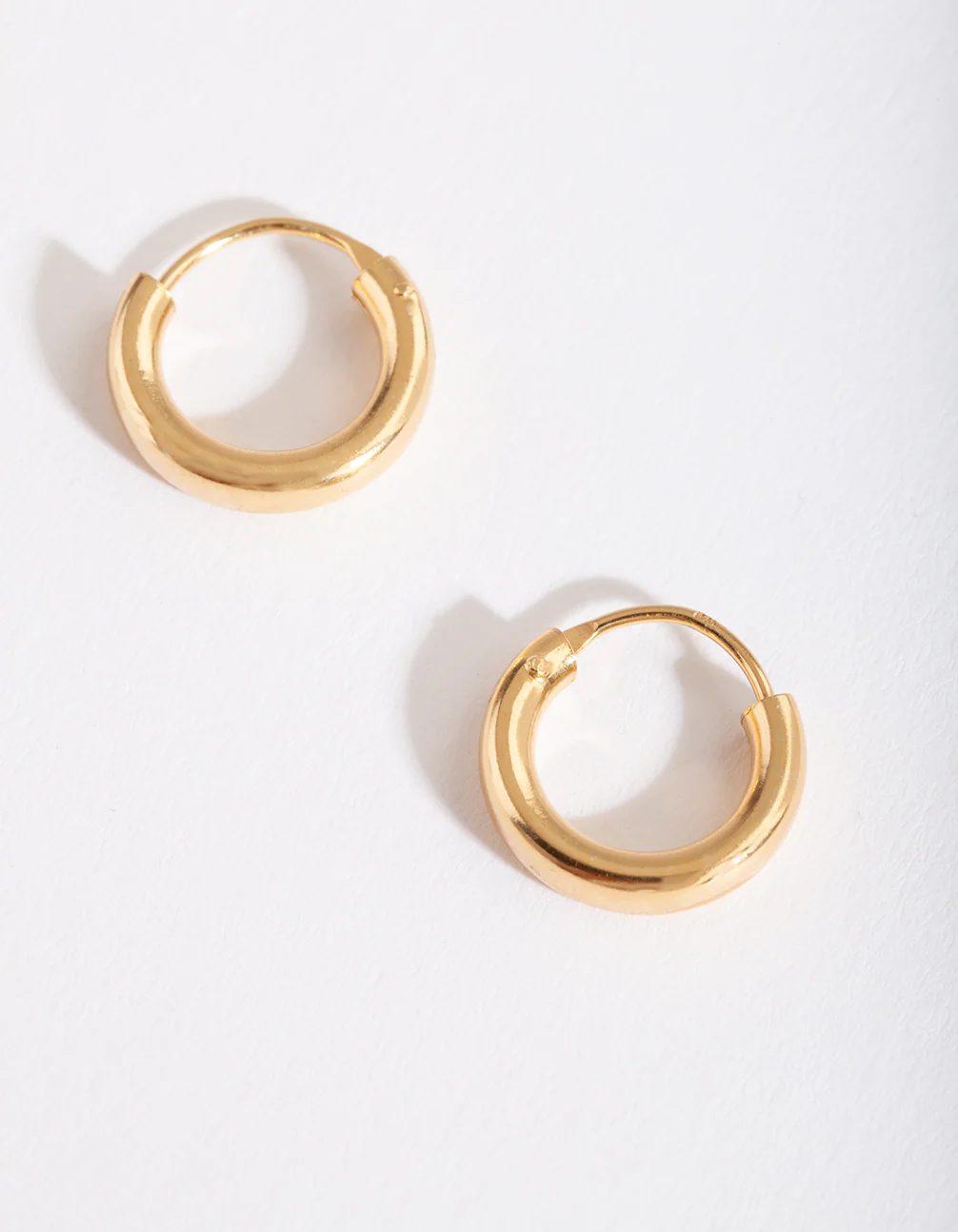 Gold Plated Sterling Silver Large Huggie Earrings - Image 7