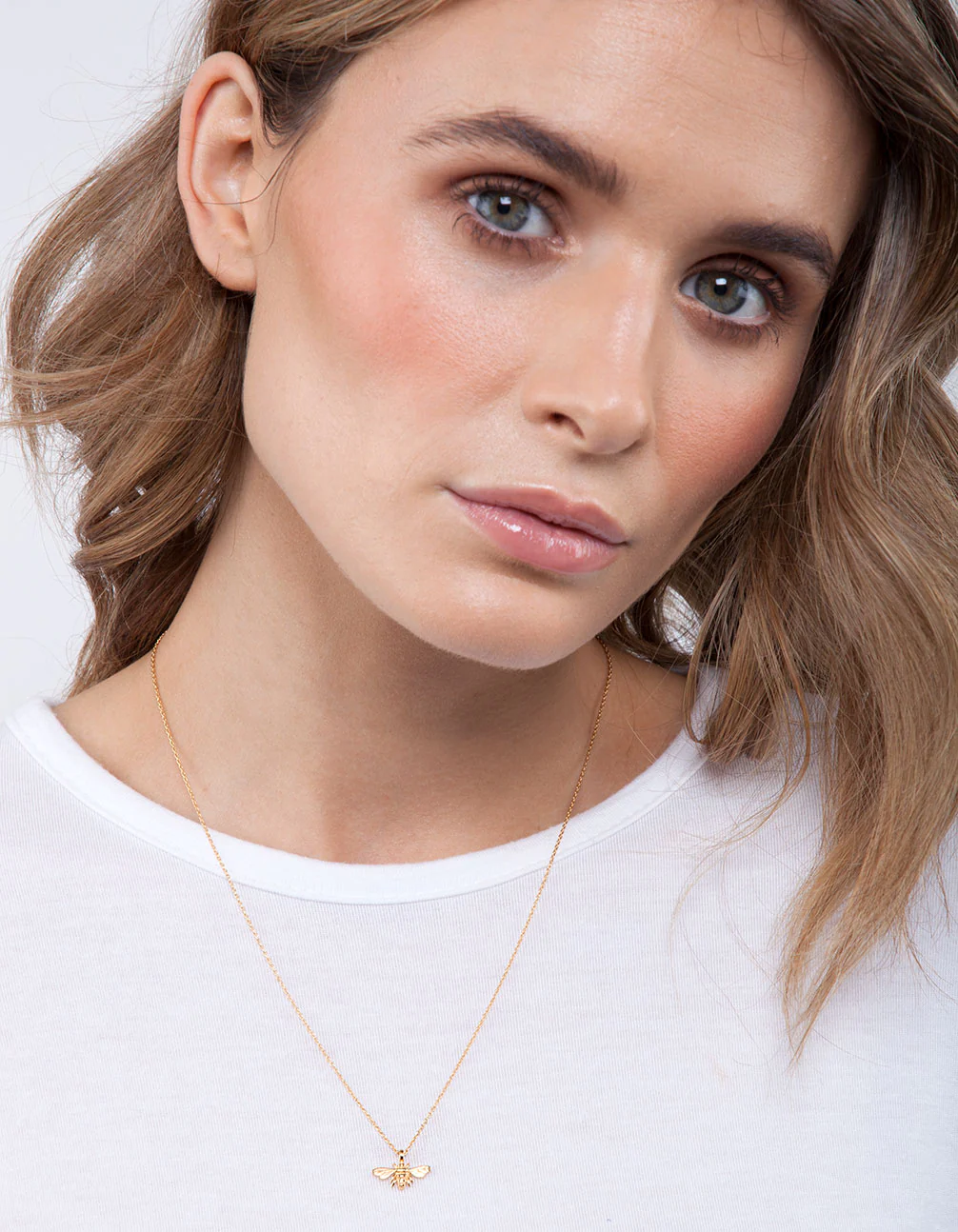 Gold Plated Sterling Silver Bee Necklace - Image 2