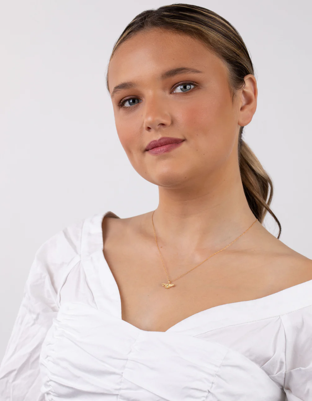 Gold Plated Sterling Silver Bee Necklace - Image 6