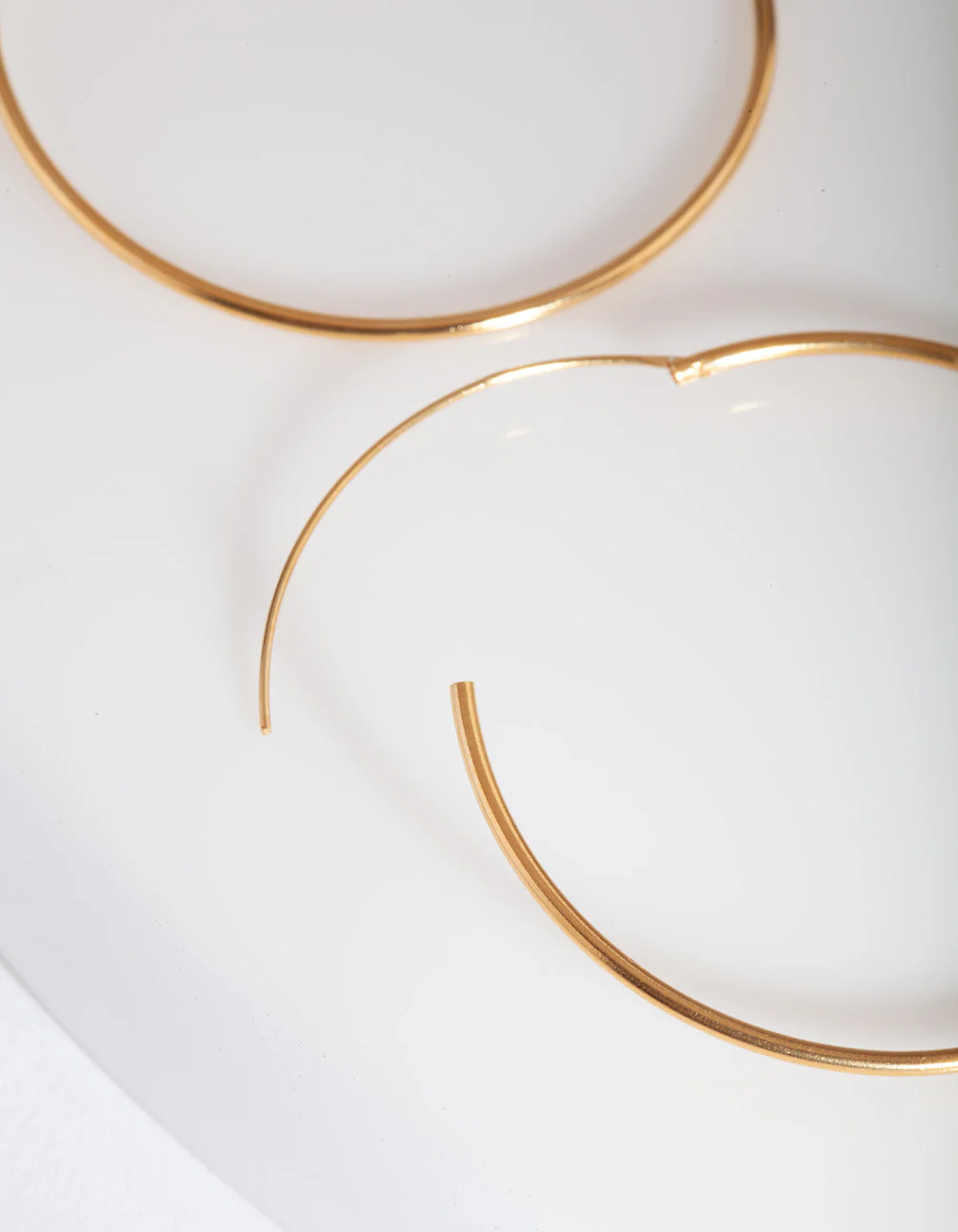 Gold Plated Sterling Silver 40mm Hoop Earrings - Image 3