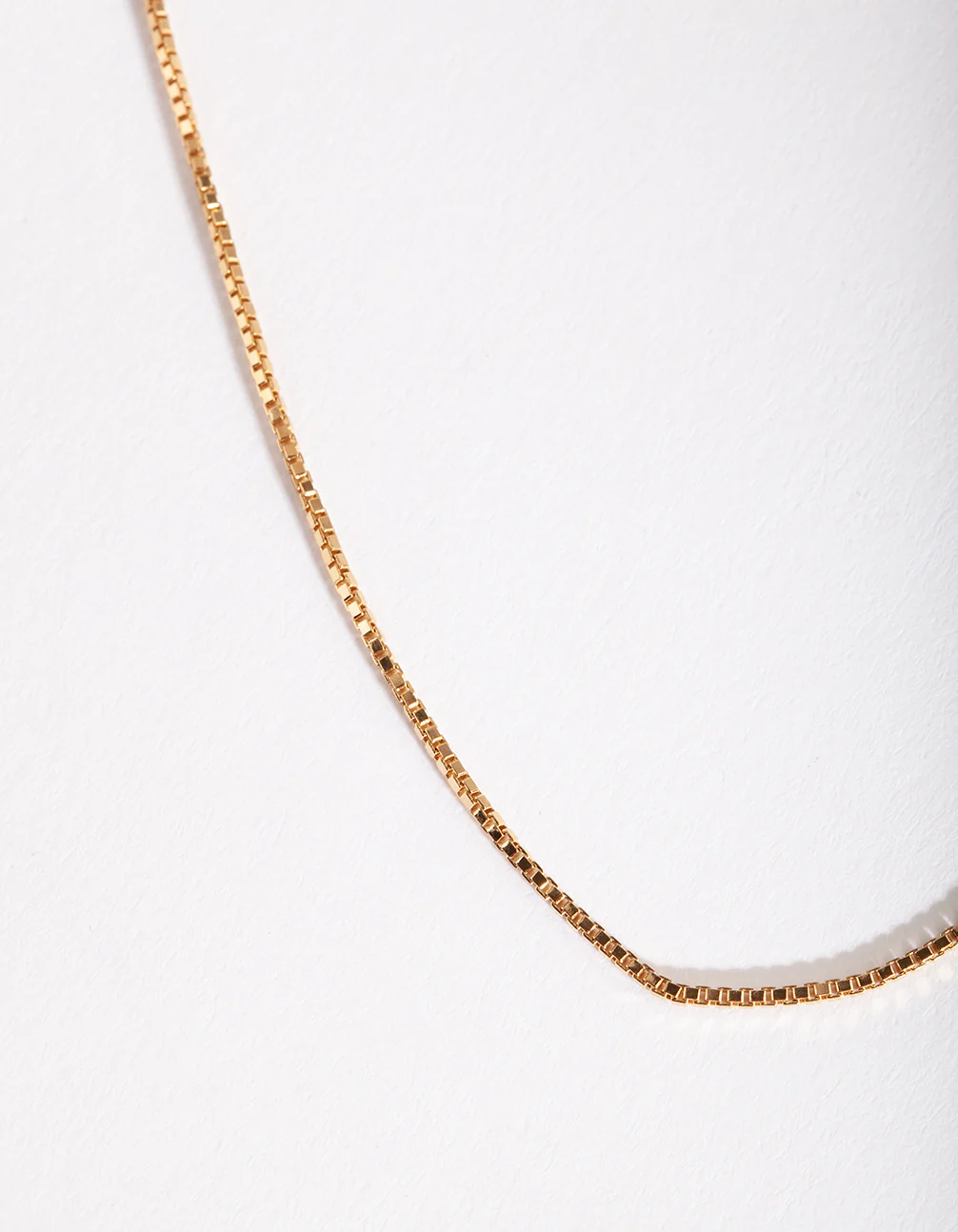 Gold Plated Sterling Silver Box Chain Necklace - Image 4