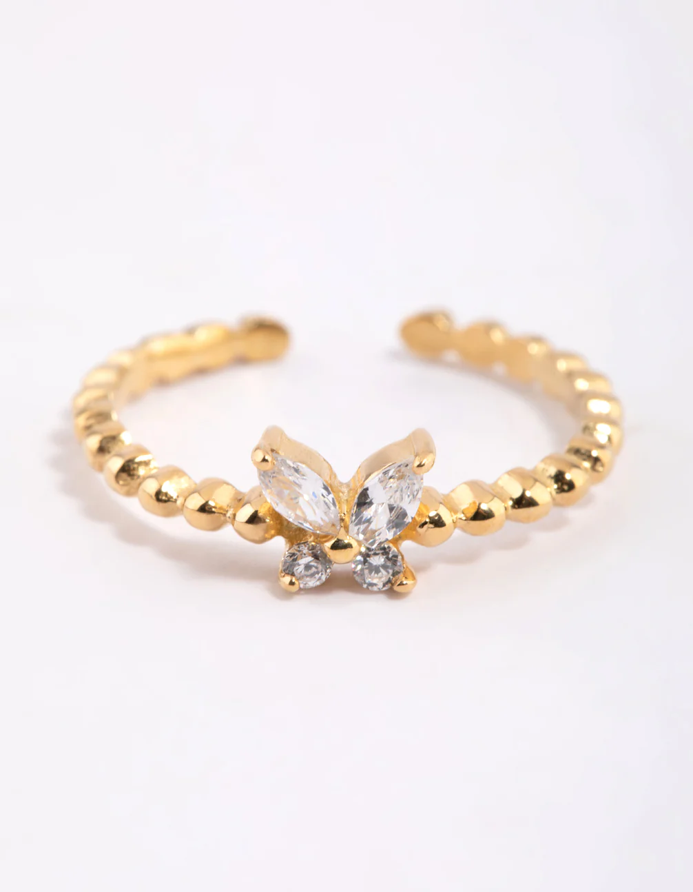 Gold Plated Sterling Silver Butterfly Ring - Image 3