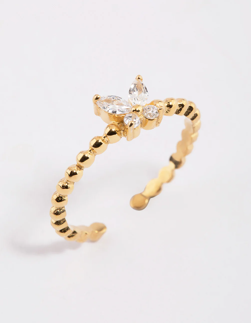 Gold Plated Sterling Silver Butterfly Ring - Image 4
