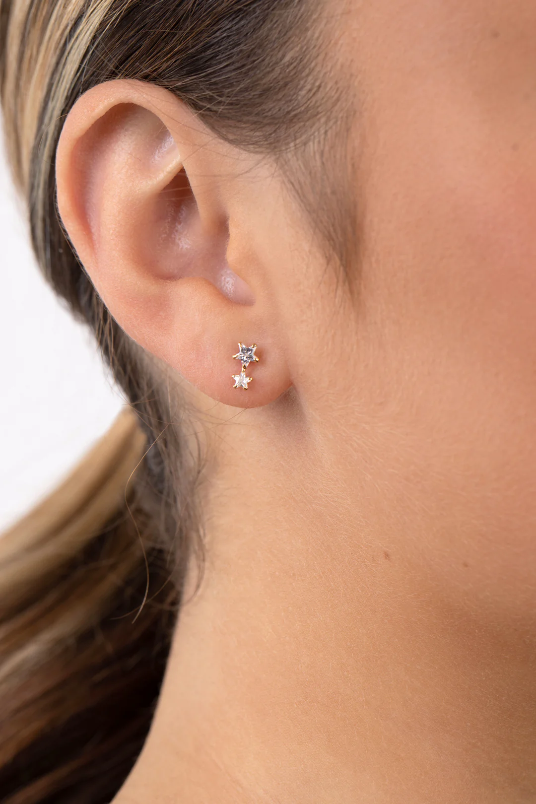 Gold Plated Sterling Silver Celestial Stud Earring Pack - Image 2
