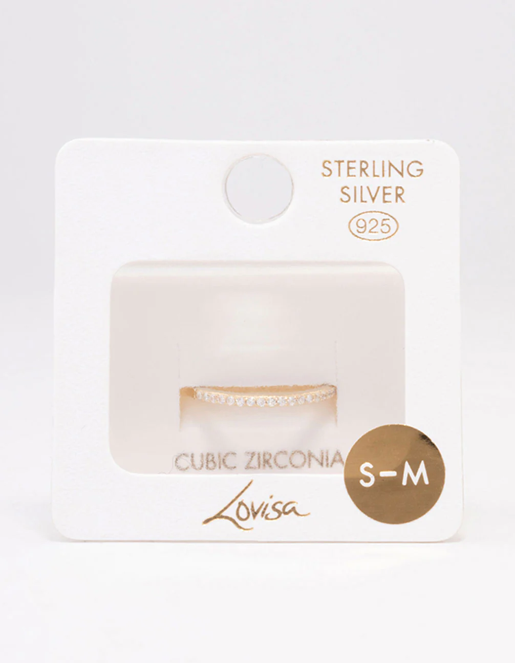 Gold Plated Sterling Silver Cubic Zirconia Pave Ring - Image 3