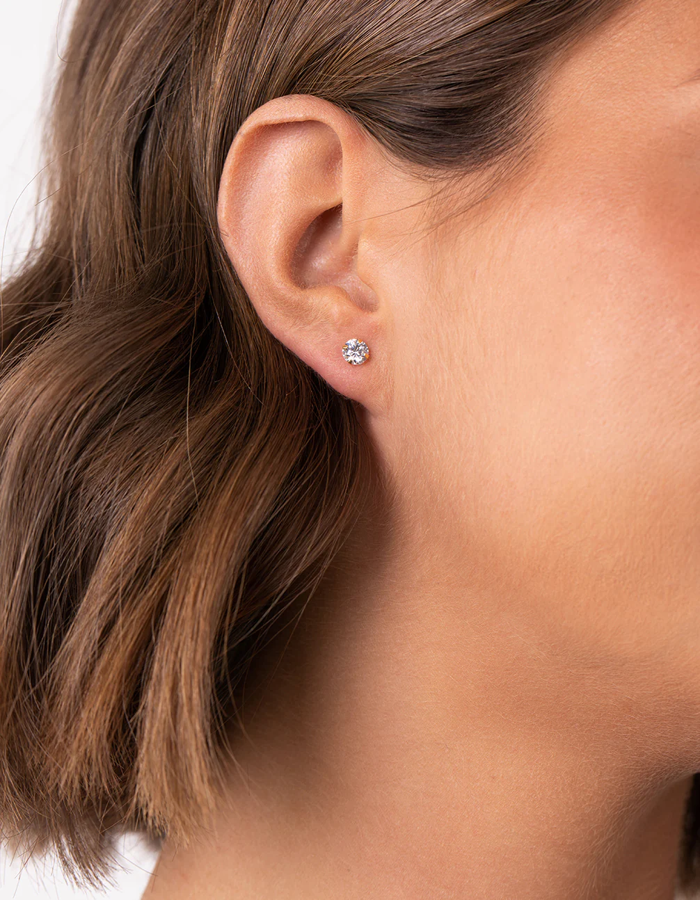 Gold Plated Sterling Silver Cubic Zirconia Stud & Hoop Pack Earring - Image 2