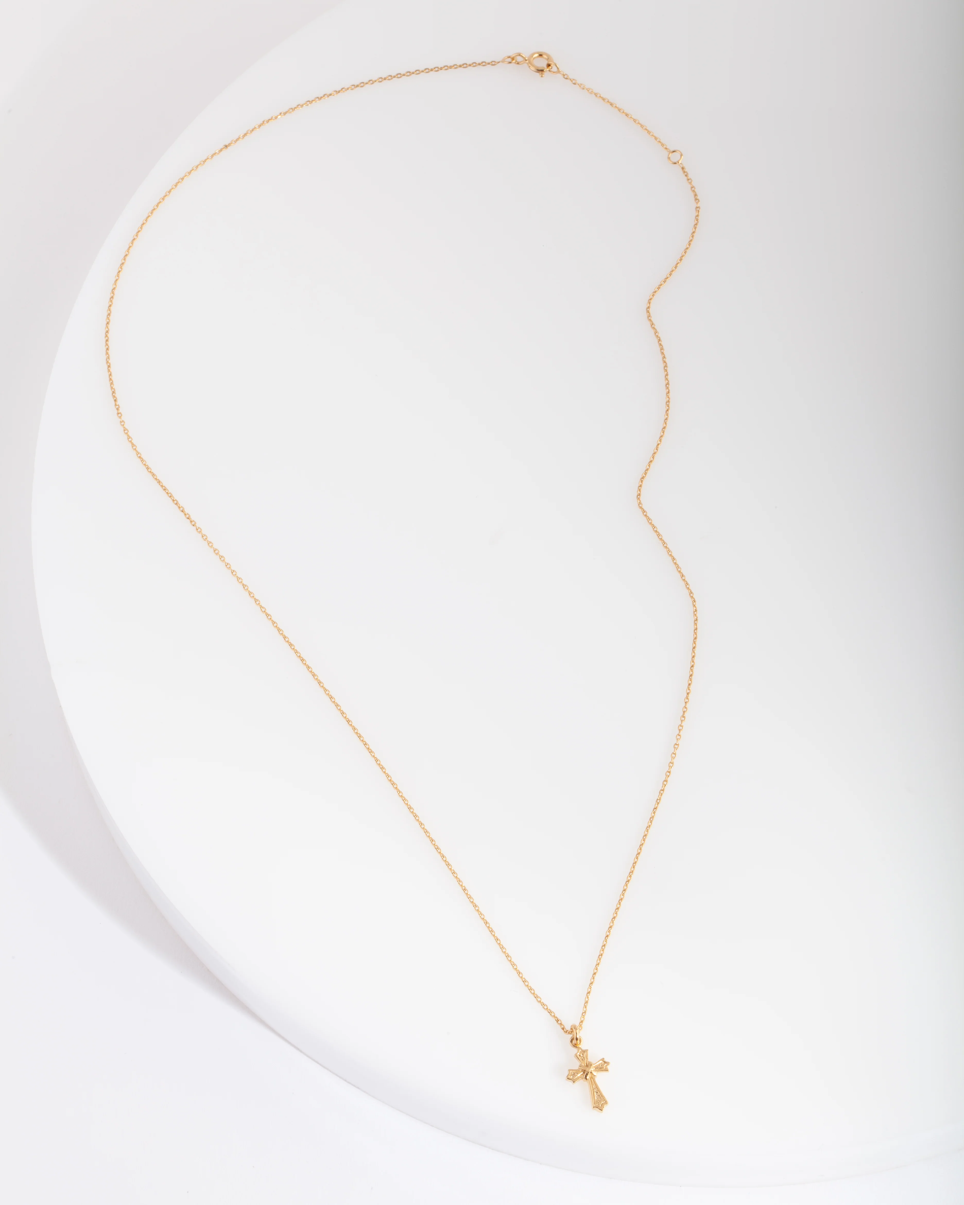 Gold Plated Sterling Silver Cross Necklace - Image 4