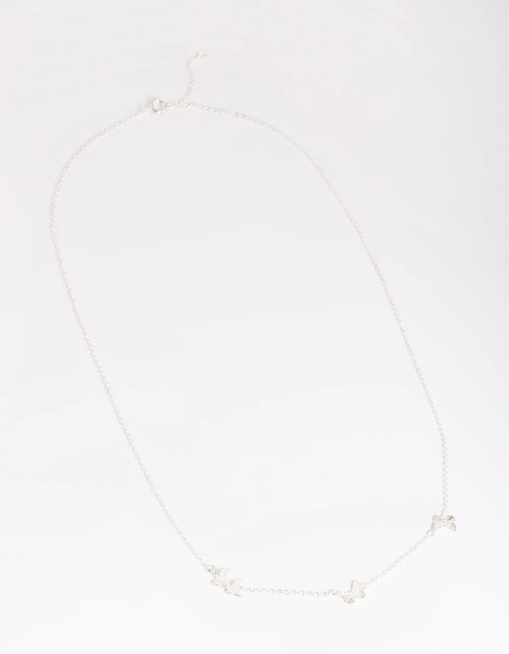 Gold Plated Sterling Silver Etched Butterfly Necklace - Image 3