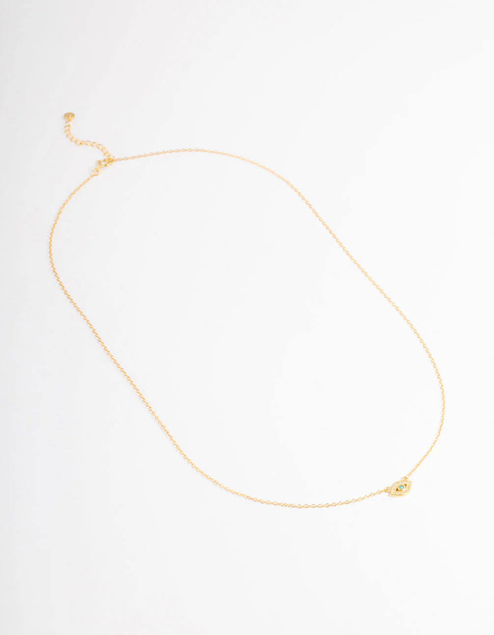 Gold Plated Sterling Silver Evil Eye Necklace - Image 2
