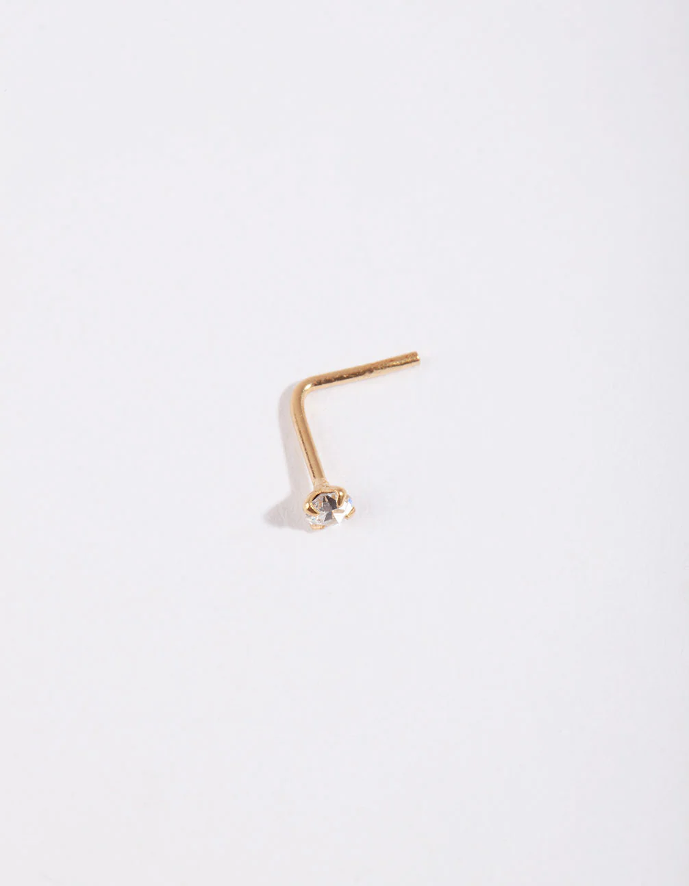 Gold Plated Sterling Silver Fine Diamante Nose Stud - Image 2
