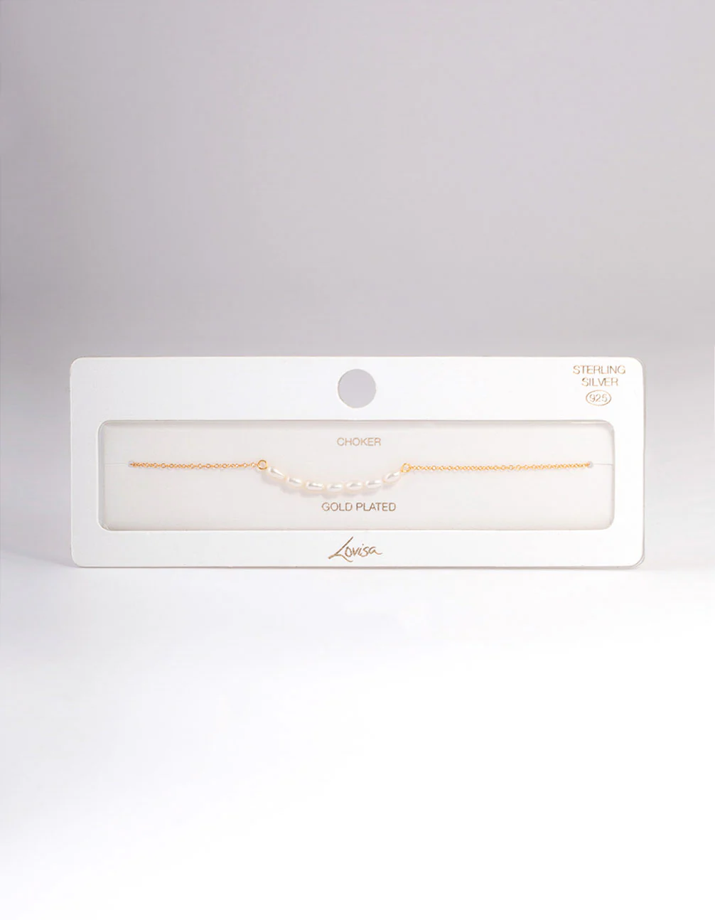 Gold Plated Sterling Silver Freshwater Pearl Row Choker - Image 4