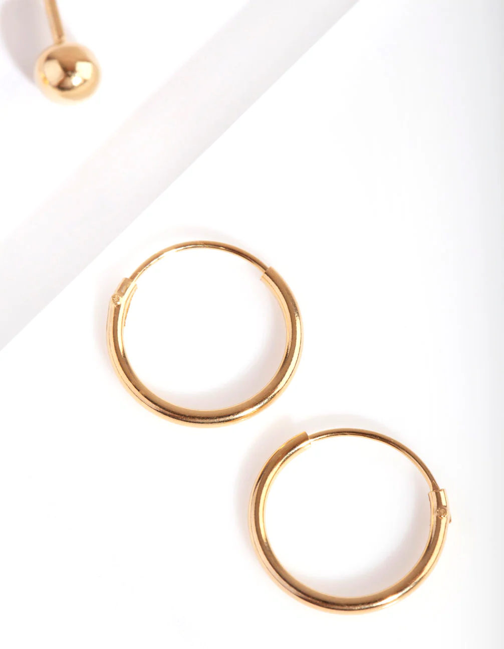 Gold Plated Sterling Silver Mini Studs & Hoop Earring Pack - Image 4
