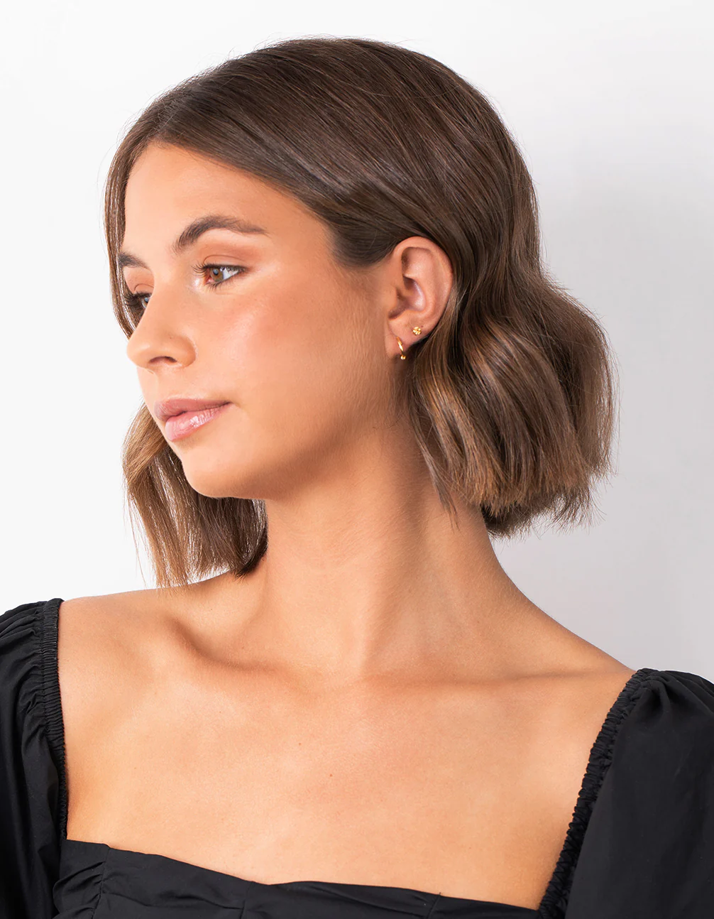 Gold Plated Sterling Silver Knot Hoop Earring Pack - Image 5