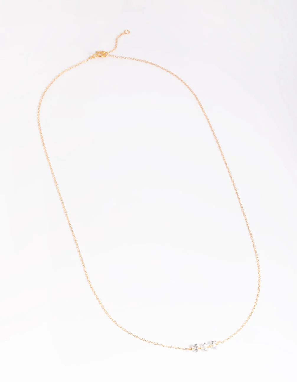 Gold Plated Sterling Silver Crystal Necklace - Image 3