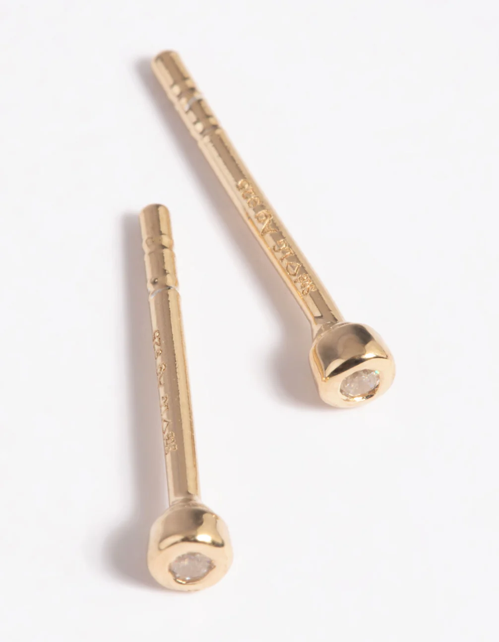 Gold Plated Sterling Silver Micro Stud Earrings - Image 3