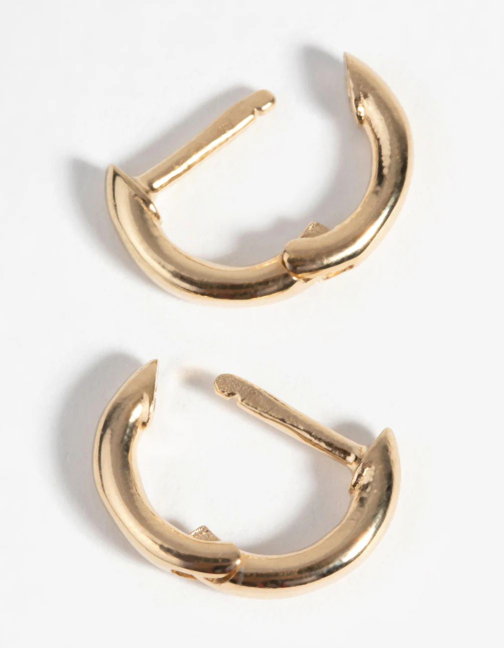 Gold Plated Sterling Silver Huggie Hoop Earrings - Image 3