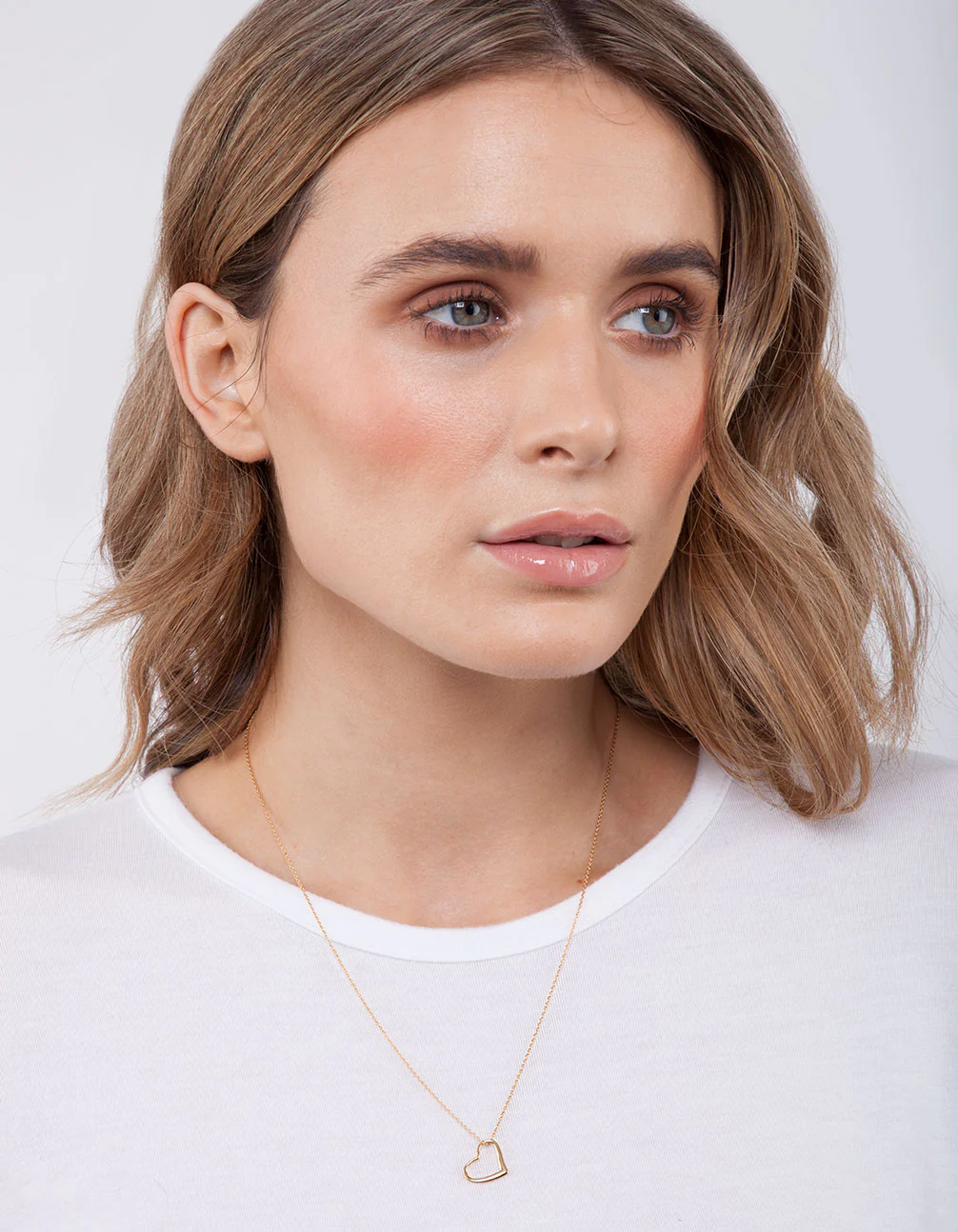 Gold Plated Sterling Silver Heart Necklace - Image 2