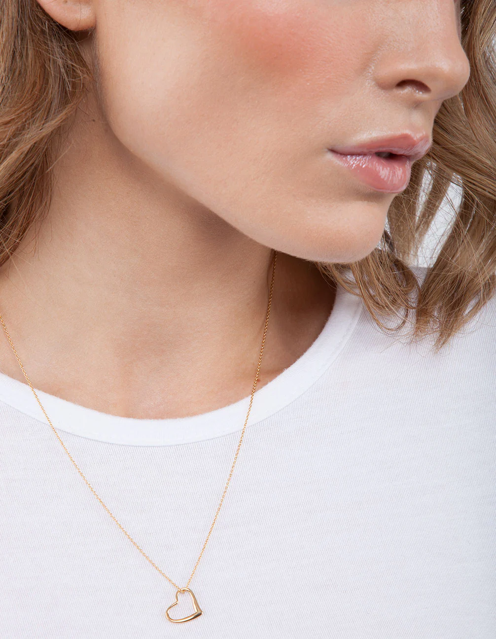 Gold Plated Sterling Silver Heart Necklace - Image 3