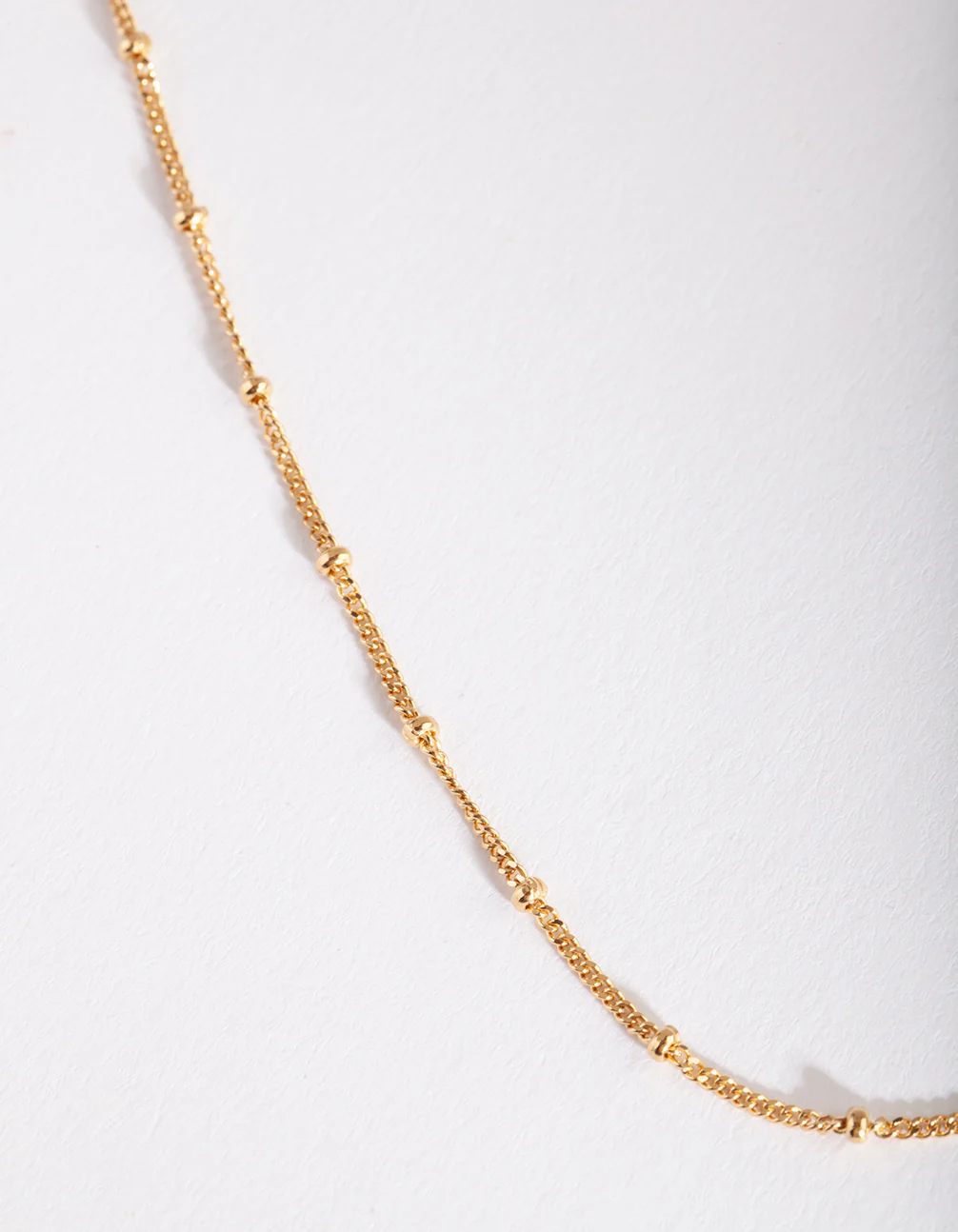 Gold Plated Sterling Silver Bead Chain Necklace - Image 4