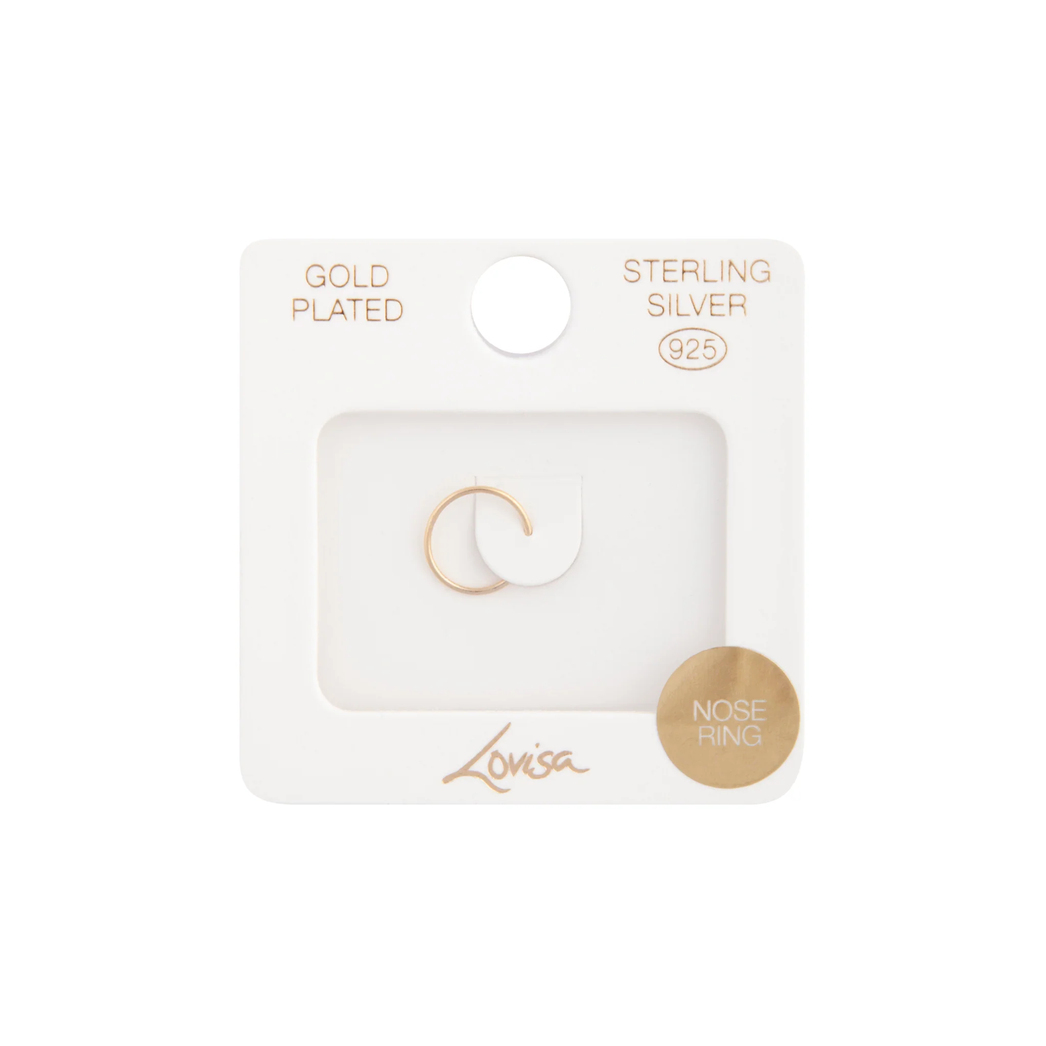 Gold Plated Sterling Silver Sleeper Nose Ring