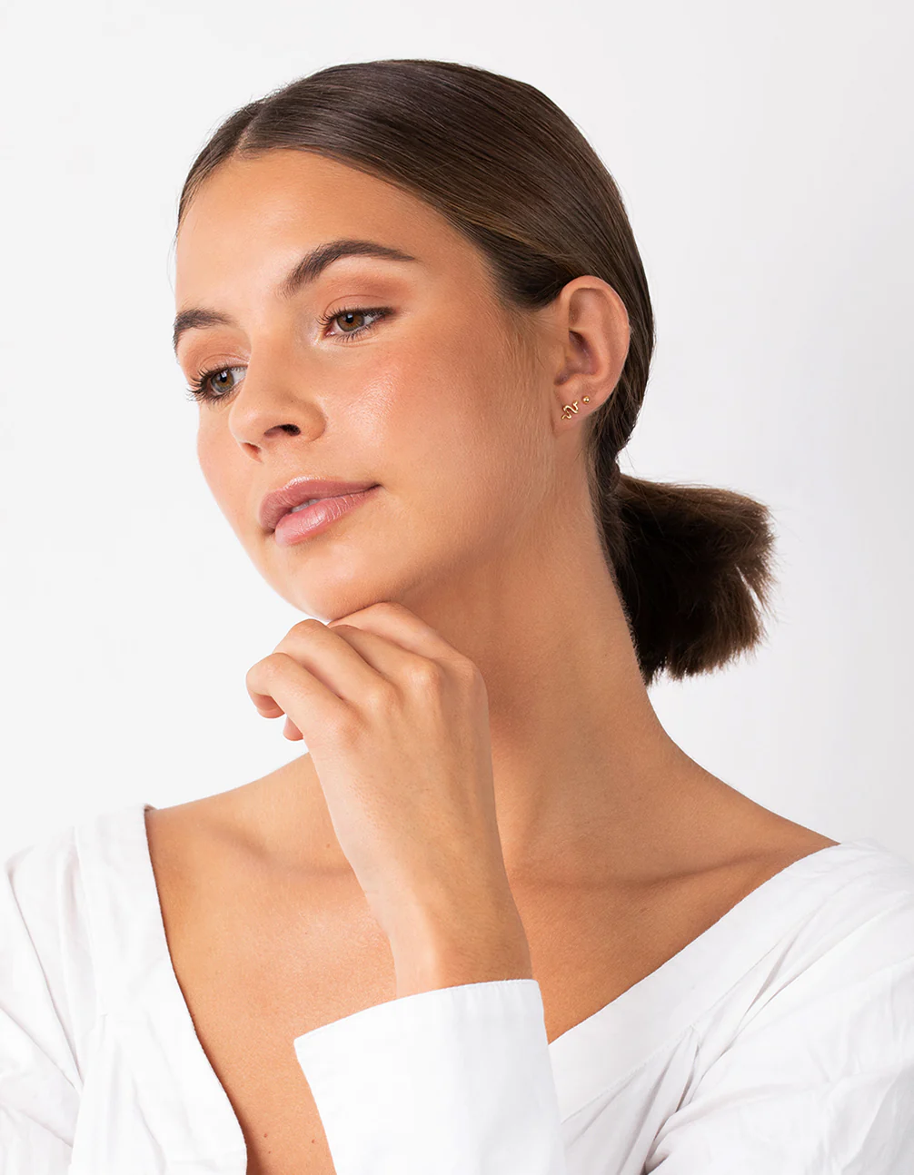 Gold Plated Sterling Silver Snake Hoop Earring Pack - Image 5