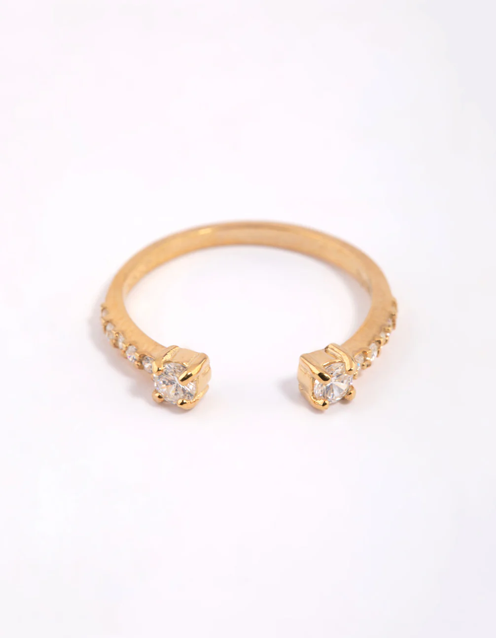 Gold Plated Sterling Silver Cubic Zirconia RIng - Image 3