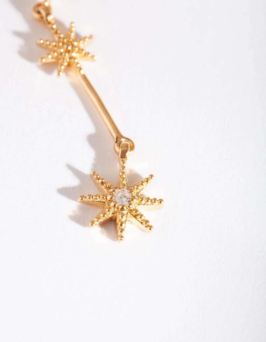 Gold Plated Sterling Silver Constellation Star Drop Earrings - Image 4