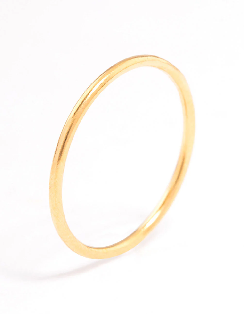 Gold Plated Sterling Silver Thin Band Ring - Image 2