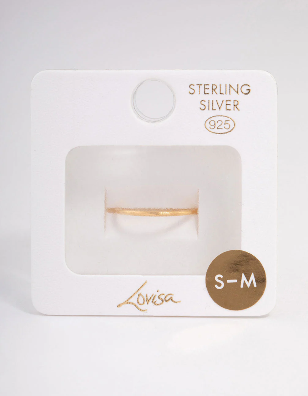 Gold Plated Sterling Silver Thin Band Ring - Image 3