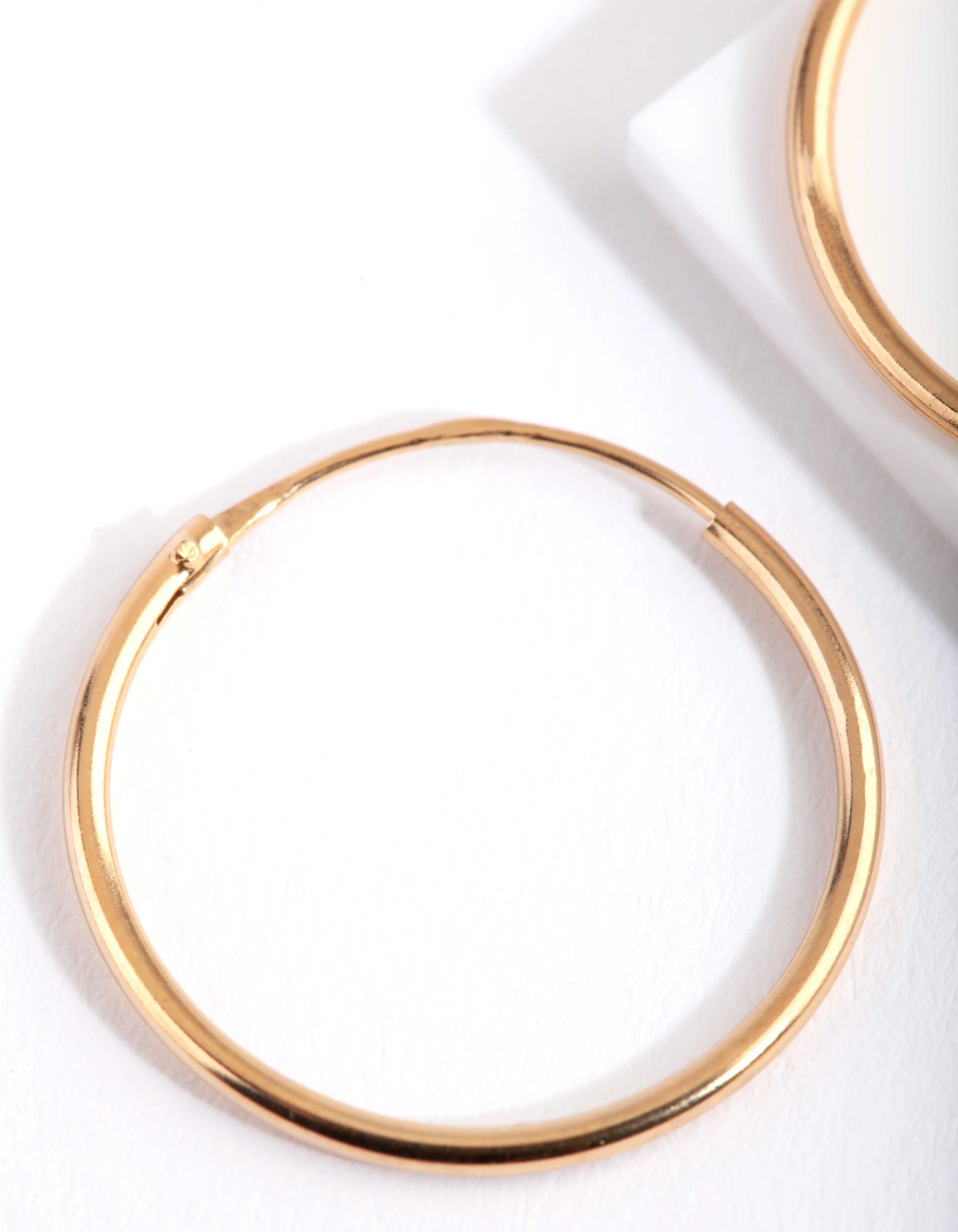 Gold Plated Sterling Silver 20mm Hoop Earrings - Image 3