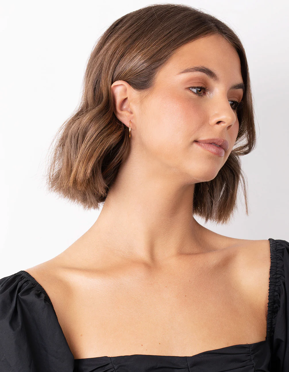 Gold Plated Sterling Silver 20mm Hoop Earrings - Image 4