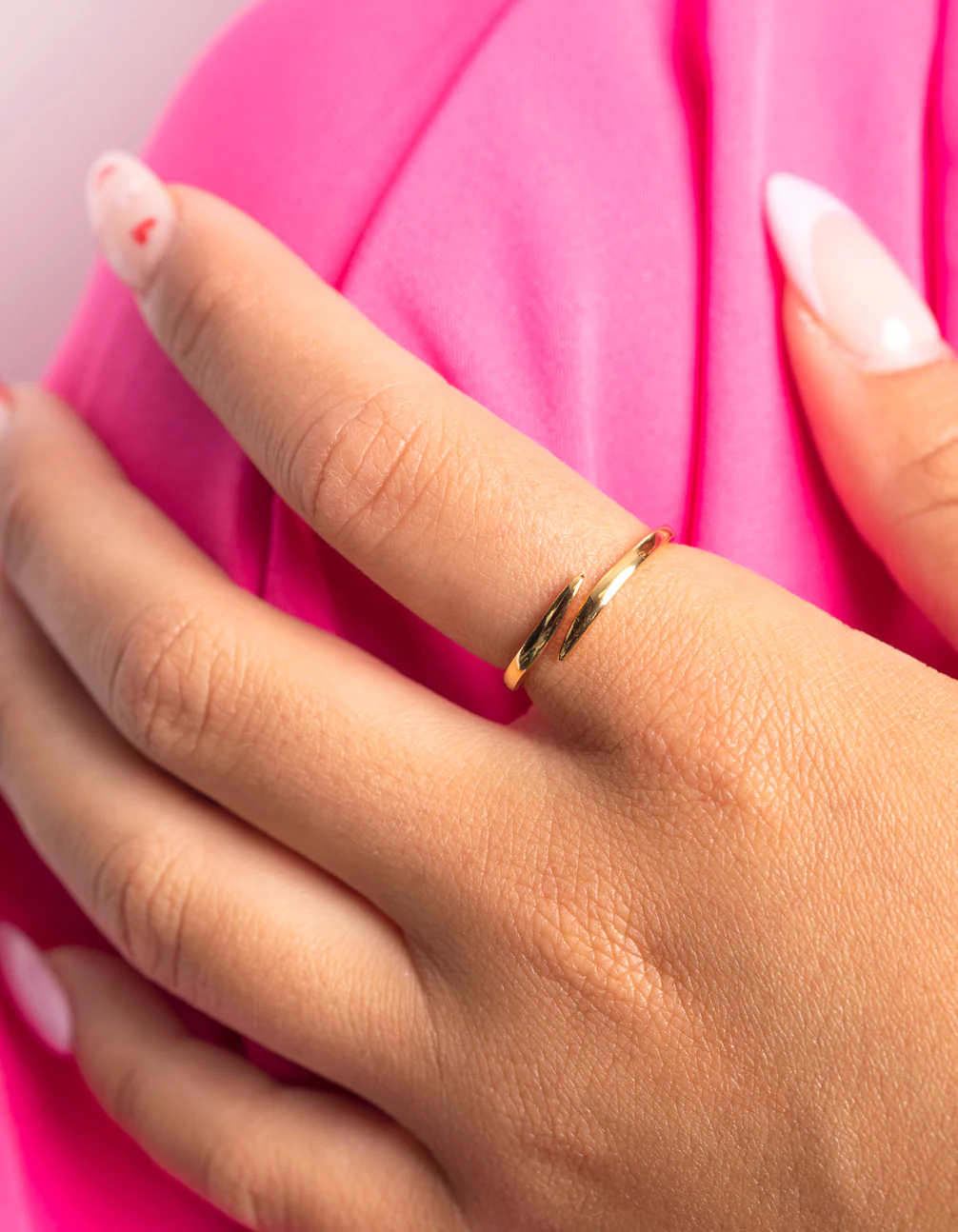 Gold Plated Sterling Silver Polished Band Ring - Image 2