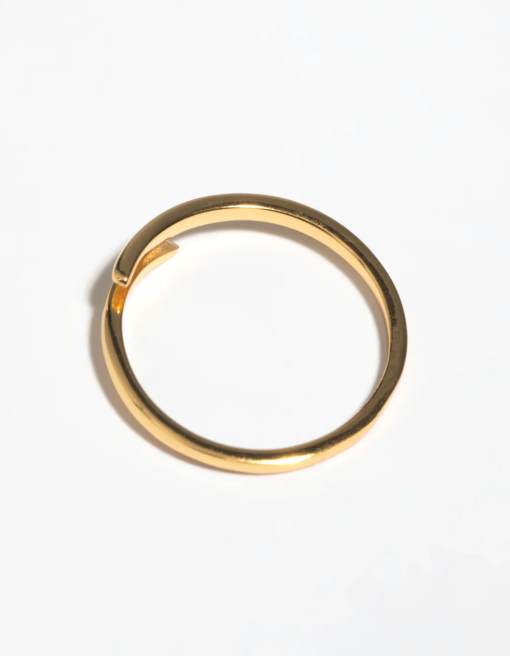 Gold Plated Sterling Silver Polished Band Ring - Image 4