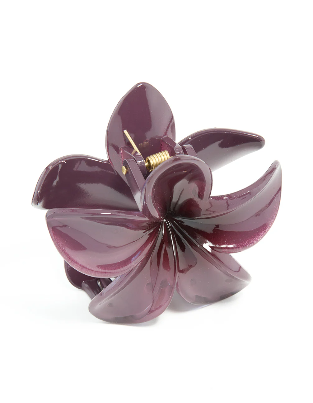 Plum Frangipani Hair Claw Clip - Image 2
