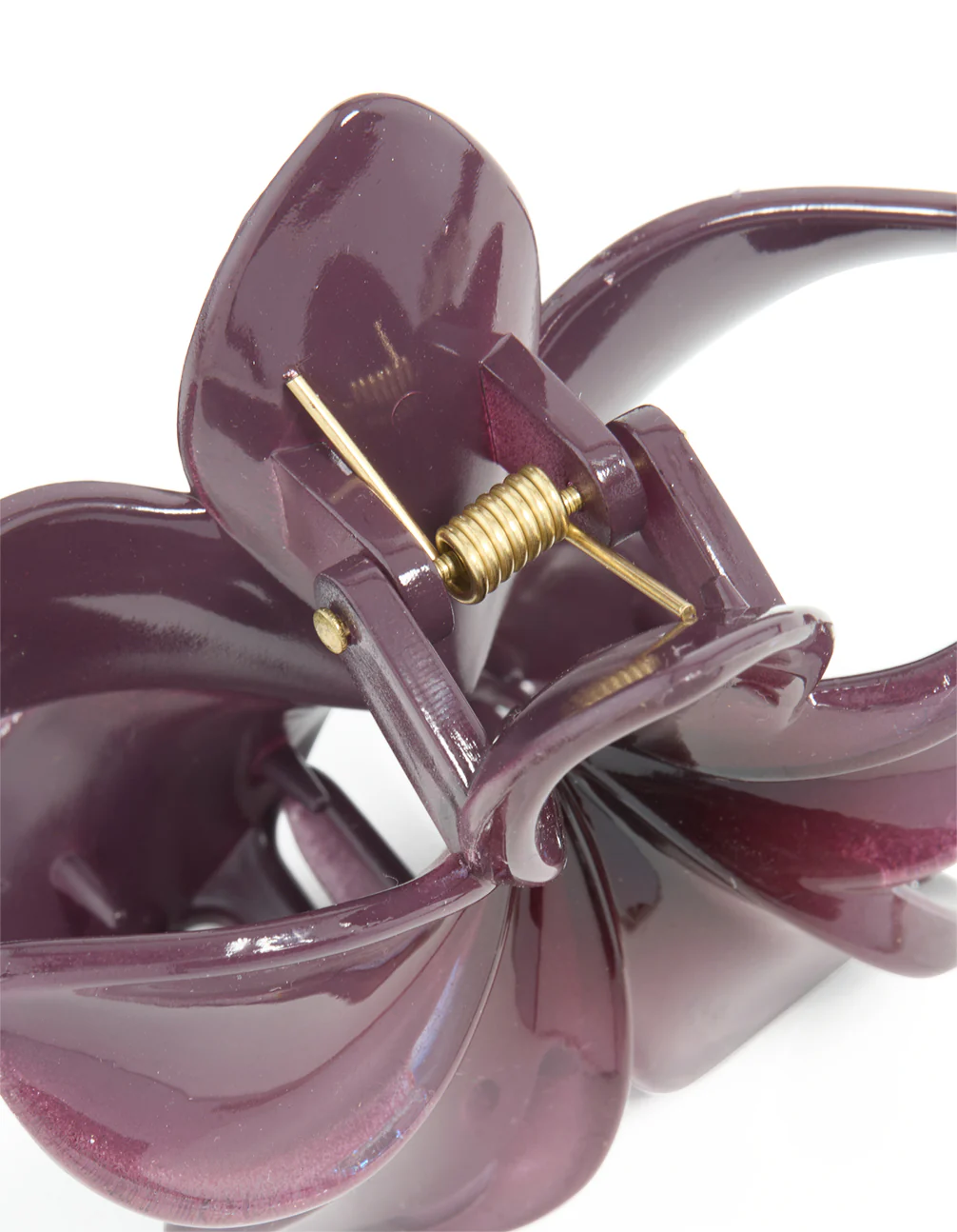 Plum Frangipani Hair Claw Clip - Image 3