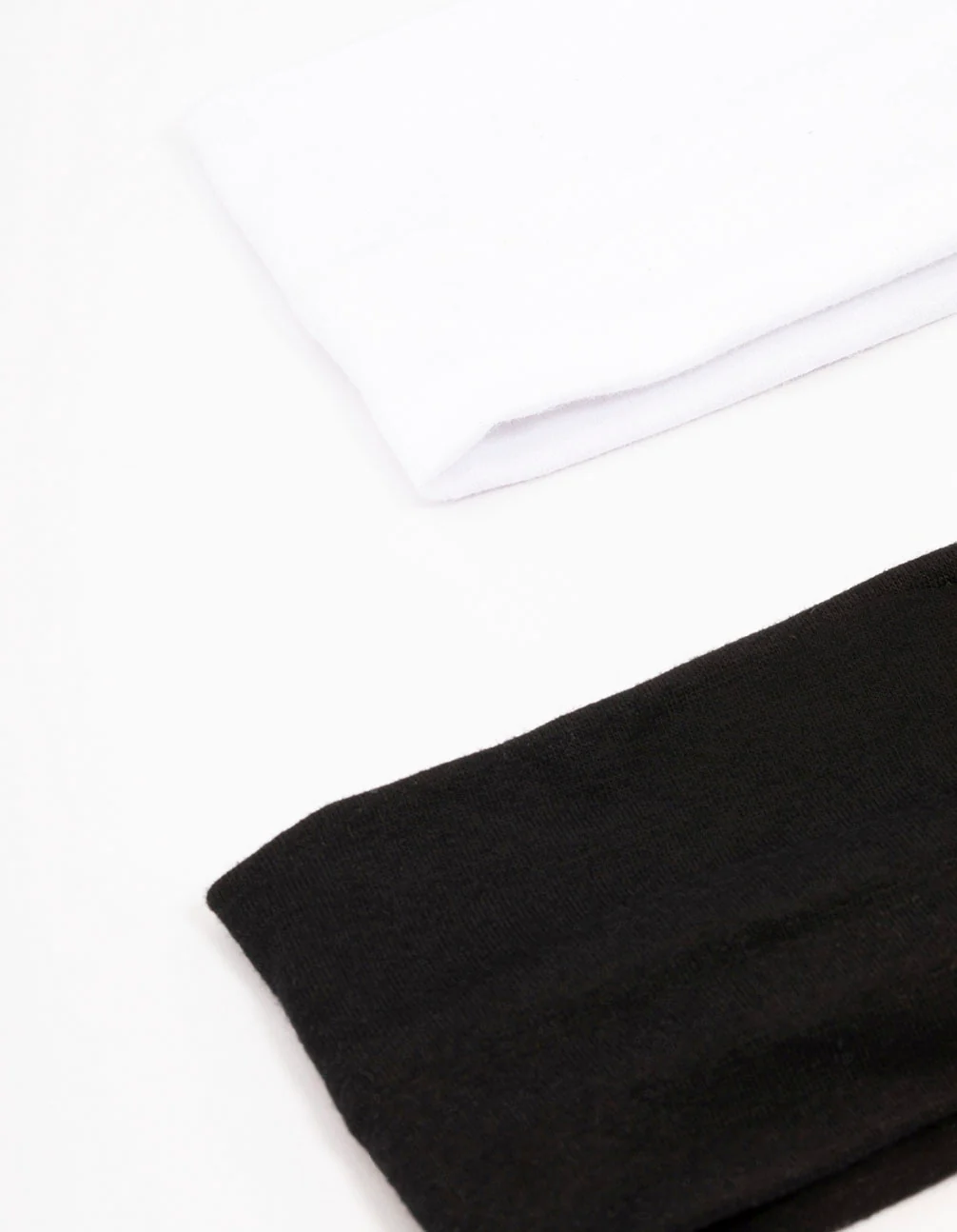 Black & White Stretchy Fabric Headband Pack - Image 2