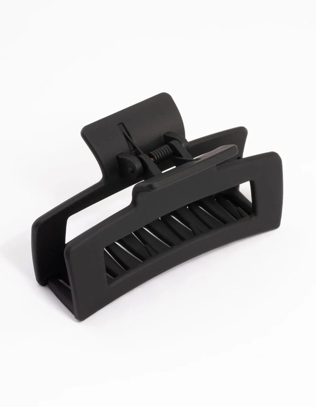 Matte Black Rectangle Outline Claw Clip - Image 4
