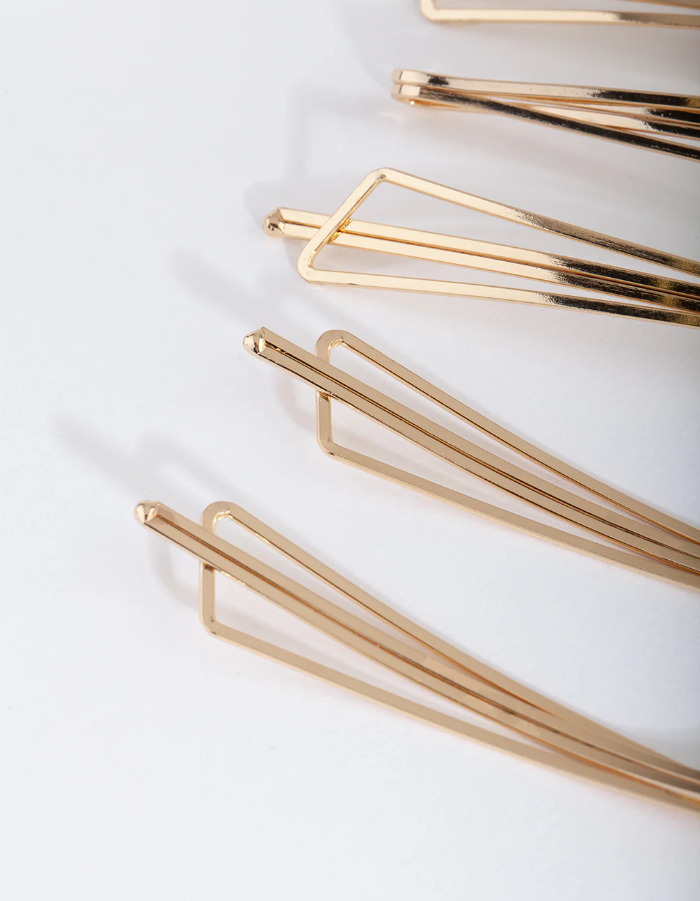 Gold Triangle Hair Slide 6-Pack - Image 2