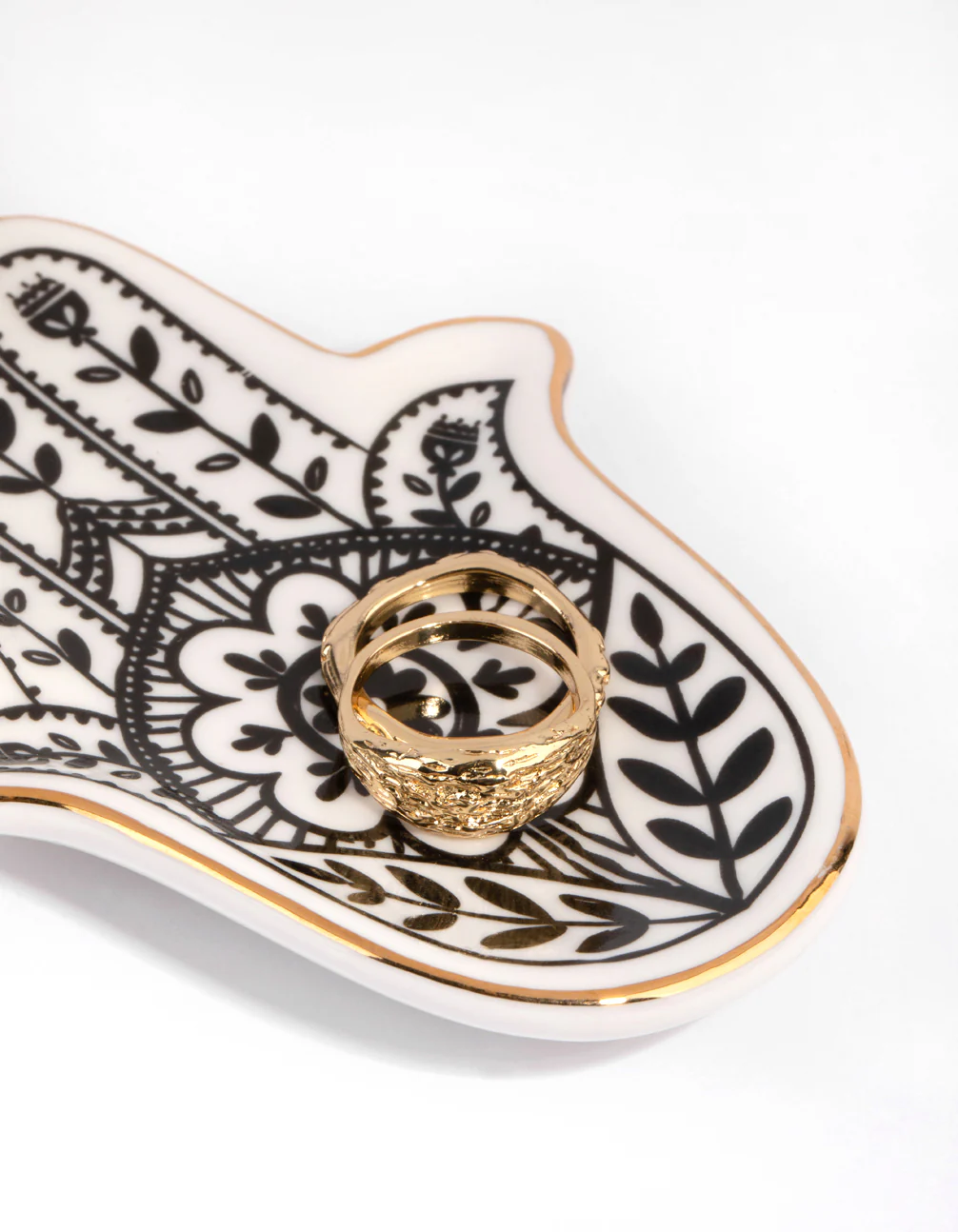 Hamsa Hand Ceramic Trinket Tray - Image 3