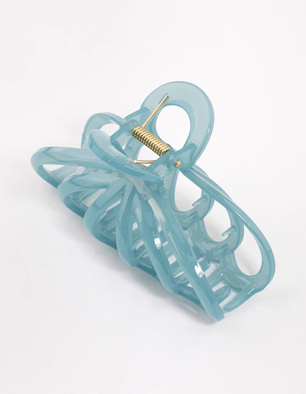 Blue Large Shell Cut Out Hair Claw Clip - Image 3