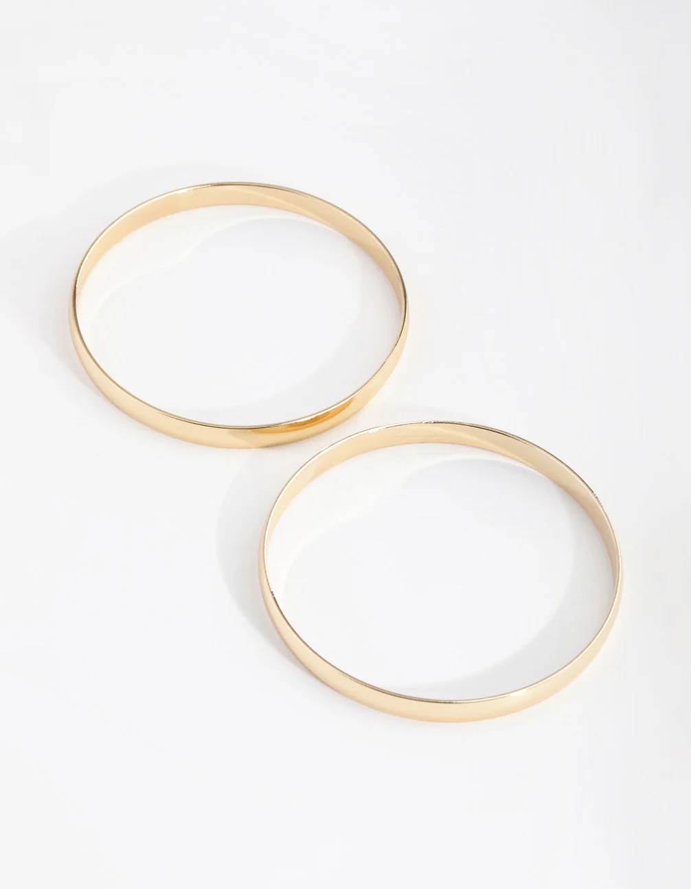 Gold Plated Plain Hoop Bangle Bracelets - Image 3